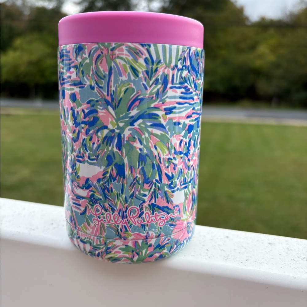 Lilly Pulitzer Colorful Palm Print Can Cooler